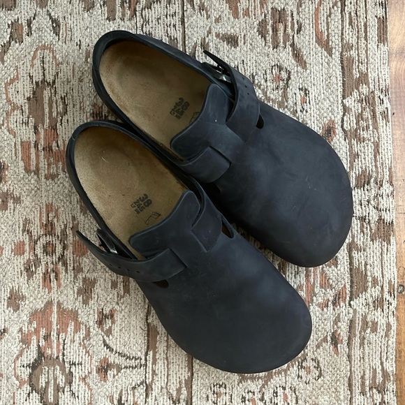 Birkenstock London Women Oiled Black Clogs 38/7-7.5 - Picture 7 of 9